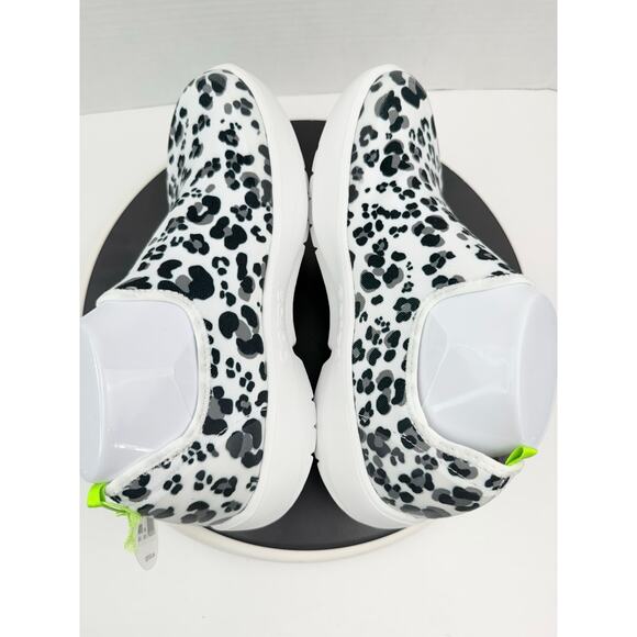 Oofos OOmg EeZee Womens Sz 10 Black White Leopard Print Recovery Comfort Shoes - Picture 7 of 10